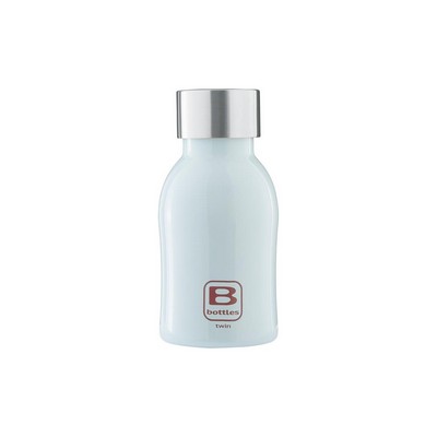 B Bottles Twin - Light Blue - 250 ml - Double wall thermal bottle in 18/10 stainless steel